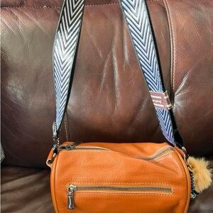 Brown and Blue  Leather Crossbody Bag two bags!! Brand New absolutely wonderful
